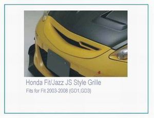 Grille for Honda Fit Jazz 2003-2008 GD1 GD3 Grille Fiber Glass Made Unpainted