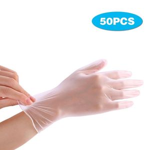 50PCS Grade Disposable vinyl Gloves Anti-static Plastic Gloves For Cleaning Cooking Restaurant Kitchen Accessories Protective