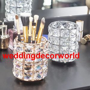 Novo estilo de cristal Suportes de Vela de Ouro Oco de Cristal Da Tabela Do Casamento Candelabros Centrais Flor Chumbo Estrada Para Decoração de Casa best563