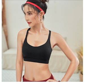 LU-55 Mulheres Yoga Outfit Meninas Colete Correndo Sutiã Senhoras Casual Modal Yoga Outfits Adulto Sportswear Exercício Fitness Wear