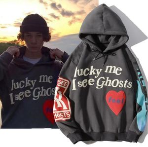 Mens Clothing Hoodies "Lucky me I see Ghosts" Print Hoodie Sweatshirts Mens Women Designer Hoodies Pullover Autumn Winter Sweatshirts