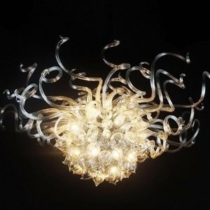 Lamps Modern LED Chandeliers Transparent Pendant Lights Glass Warm White Art Decor Hanging Dining Room Chandelier Light