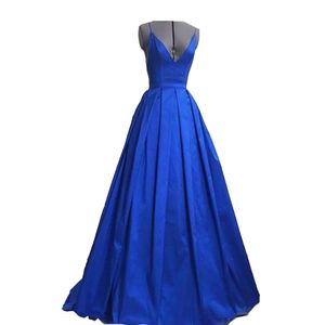 Chegada nova Royal Blue Long Evening Dress Elegante Sexy Backless Mulheres Vestidos formais para Guest Cotillon Party