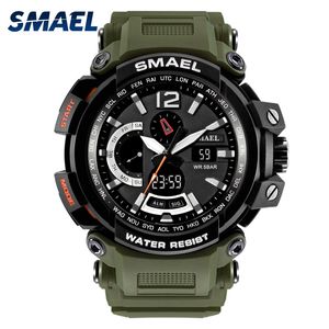 Smael Marka Mężczyźni Zegarki Zegar Mężczyźni Wojskowy Army Sport LED Digital Wristwatch Data 1702 Relogio Masculino Esportivo Militar