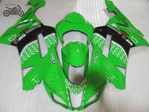 Motorcycle fairings kit for Kawasaki 2007 2008 ZX-6R motorcycle Ninja ZX6R 07 08 636 ZX 6R ZX636 green black Chinese fairing kits