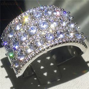Choucong mode temperament ring 925 sterling silver diamant engagemang band ringar för kvinnor män bröllop smycken