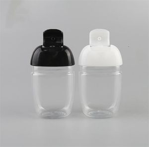 Pportable 30ml手の消毒剤の瓶のペットプラスチック空の半分の丸いフリップキャップの子供たちは消毒剤を運ぶ透明な液体の石鹸のクリームボトルを運ぶ