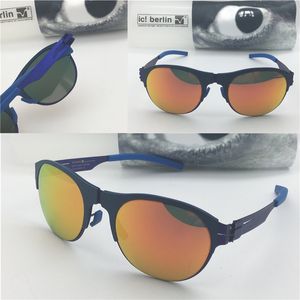 Luxus-Deutschland Designer Herren Markensonnenbrille IC 67 NixenstraBe ultraleicht ohne Schraube Memory-Legierung abnehmbarer Edelstahl-Metallrahmen