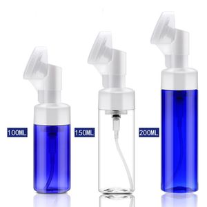 100ml/150ml/200ml Foaming Bottle Froth Pump Soap Mousses Liquid Foam Bottles with Foam Massage Brush Head Tube F2127