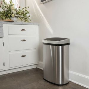 New 13-Gallon Touch Free Sensor Automatic Touchless Trash Can Kitchen Office on Sale