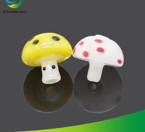 2023 New Glass Nails Coloured Spotted Trumpet Mushroom Head Mini Pipe