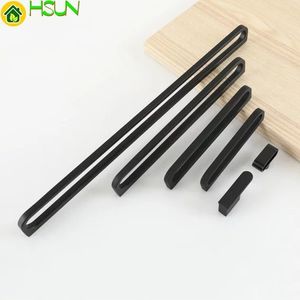 3.66 '' 5 '' 7.55 '' Modern Kabine Çeker Topuzu Kapı Kolları Donanım Siyah Çekmece Dresser Knobs Mutfak Dolap Kolu Çeker