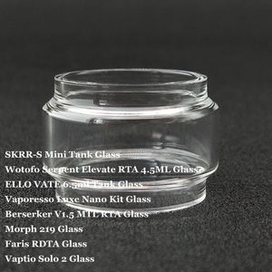 Tubo di vetro a bolle di grasso per SKRR-S Mini Serpent Elevate ELLO VATE Luxe Nano Berserker V1.5 MTL RTA Morph 219 Faris RDTA TFV16 Solo 2