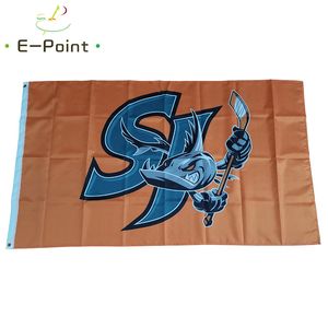 AHL San Jose Barracuda Flag 3 * 5ft (90cm * 150cm) Bandiera in poliestere Banner decorazione volante casa giardino bandiera Regali festivi