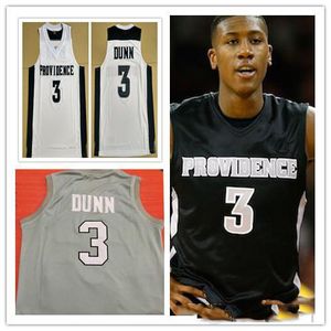 Custom XXS-6XL Custom Made # 3 Kris Dunn Providence Friars College Man Dames Jeugd Basketbal Jerseys Grootte S-5XL Any Name Number