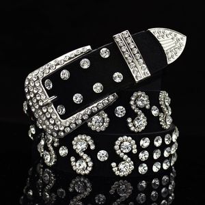 Modischer Luxus-Designer-Casual-Klassiker-Gürtel, super glitzernder Diamant-Zirkon-Blumen-Ledergürtel für Damen und Mädchen, Geschenke, 110 cm, 43 Zoll, 3,6 Fuß, 16 Modelle