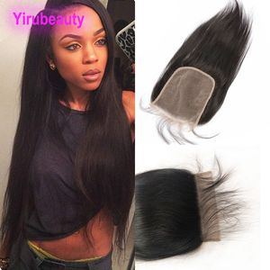 Malaysian Cambodia Virgin Hair 6*6 Lace Closure Straight Human Hair Closures With Baby Hairs Middle Three Free Part 55-110g/piece