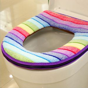 Wholesale three piece toilet sets for sale - Group buy Comfortable Toilet Seat Soft Cloth Washable Lid Top Cover Pad Bathroom Warmer Winter Toilet Seat Cover