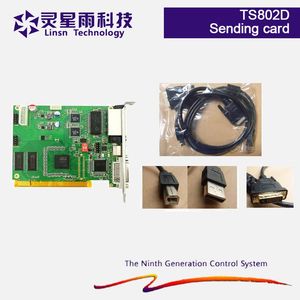 free shipping LINSN LED studio 802 control system 1 sending card sd802D+1 RV908 receving card for Full Color LED display