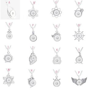 NOOSA Water Drop Pendant Crown Charm Necklace 18mm Chunks Ginger Snap Button Necklaces For Women Snap Jewelry