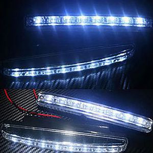 Universal Auto DRL Licht 8 LED Tagfahrlicht 12V IP67 Wasserdichte Tag Lichter Kopf Lampe