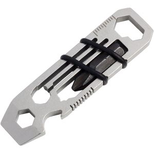 QingGear 6 in 1 EDC Gadget Attrezzatura da esterno Portachiavi da campeggio Apribottiglie Strumenti multifunzione Chiave inglese Multi Tool