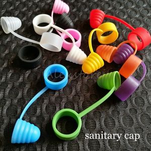 Dustproof Prevent Slippery Drop One Silicone Cap Universal Silicone Sanitary Cap Anti skid Antiskid Ring Fit Atomizer Box Mod 10 Colors