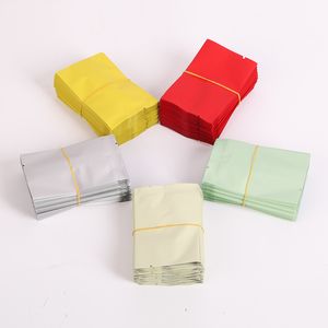 9.5x6cm (3.7x2.4in) Individual Tea Packaging Bags Aluminum Foil Heat Sealalbe Small Open Top Package Bag Pouch 100pcs/lot