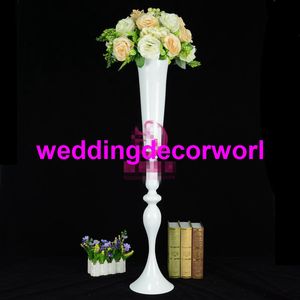 novo estilo branco mebtal mesa top candelabro centrais para casamentos decor817