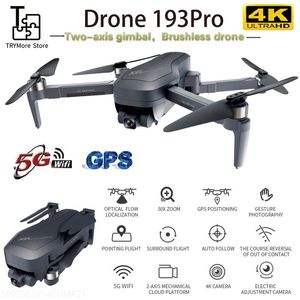 193PRO 2000 Meters Remote Control Drone, 4K HD FPV, Two-axis Gimbal, Camera Electric Adjustment 90 °,GPS Follow Me Function,Track Flight,2-2