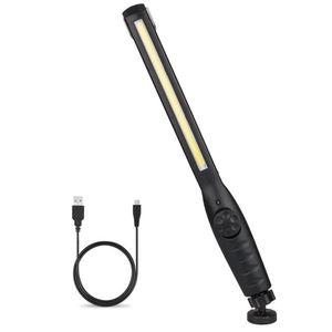 Wiederaufladbare Arbeitsleuchte, tragbare COB-Arbeitsleuchte mit Magnetfuß, LED-Taschenlampe, Inspektionslampe, eingebauter Akku, universelles Micro-USB-Ladegerät