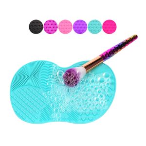 Silicone Brush Cleaner Mat Tvättverktyg för Kosmetiska Make Up Eyebrow Brushes Rengöring Pad Scrubber Board Makeup Clean Tool