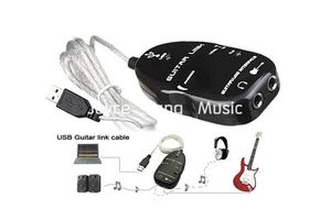 USB Für Gitarre. großhandel-E Gitarren Interface Link Audio USB Kabel Adapter an Computer für PC MAC Schwarz Weiß