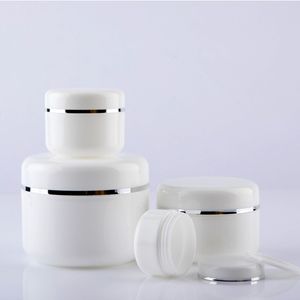Bottiglie di imballaggio per vasetti di crema cosmetica bianca in PP di alta qualità 20G 30G 50G con contenitore per lozione vuoto con coperchio