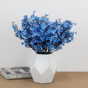 Silk Gypsophila Artificial Flowers for Decoration Home Plastic Stem Bride Wedding Bouquet Mariage Cherry Blossom Fake Flower DIY GD201