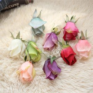 Diameter cm mini handgemaakte satijn rose hoofd lint rozetten stof bloem voor bruiloft decoratie ambachtelijke naaien accessoires