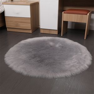 70cm diameter plysch rund imitation australiensisk ullmatta golvmattor hem inomhus full butik dekoration anpassad