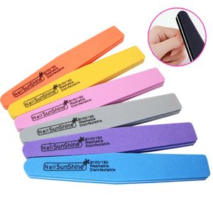 Nail File 10 st / lot Double Side Scrub Nails Buffer Block Ställ tvättbar slipning Polering Slipning Buffing Pedicure Manicure Care Tools