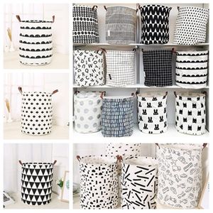 New INS printing Laundry basket Toy storage basket cartoon Handbags Kids Toys Dirty clothes basket 40*50cm T2I5346