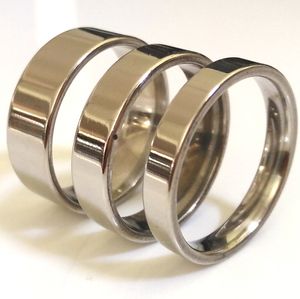 Bulk Lotes 100 pcs Siland Band Flat 4mm 6mm 8mm Mix de Aço Inoxidável Anel de Casamento Conforto Fit Quality Homens Mulheres Anel de Dedo Atacado Jóias