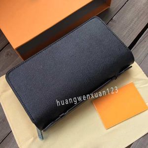 mens designer wallet Long double zipper wallet brand clutch bag High quality leather purses large capacity Card Holder money clip M41503
