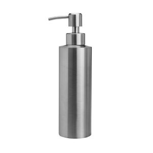 Full 304 Stainless Steel Countertop Sink Liquid Soap & Lotion Dispenser Pump Bottles for Kitchen and Bathroom 250ml/8oz 350ml/11.67oz