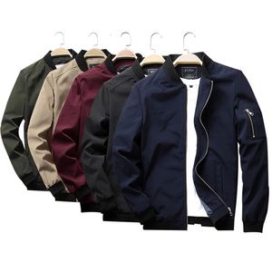 Nova marca homens jaqueta casual primavera outono slim fit softshell vôo jaquetas de bombardeiro mens o pescoço casacos leves 6xl roupas t190912