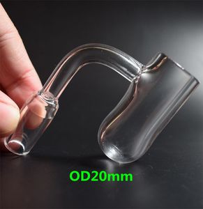 20mm OD 4mm Thick Round Bottom Quartz banger Flat Top Quartz nail for water pipes dab oil rigs