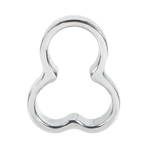 Metall Keuschheitsgürtel Sexspielzeuge für Männer Erotische Delay Time Stretcher Scrotal Bondage Cockringe Edelstahl-Penis-Ring J1453