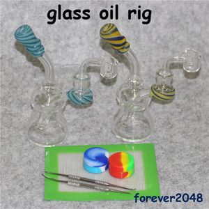 Mini 6.3'' Beaker Heady Bong Dab Rig hookah glass bongs quartz banger bowl oil rigs wax bubbler pipes hookahs water pipe