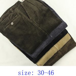 New Arrival Autumn Winter Thick High Waist Obese Corduroy Loose Cotton Trousers Casual Pants Plus Size 30 - 36 38 40 42 44 46MX190902