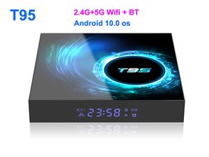 T95 Smart TV Box Android 10,0 4G 128 GB 64 GB 6K YouTube Media Player 2.45g WIFI TVBOX Zestaw 2 GB 16 GB