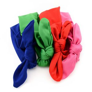 baby newborn infant children elastic headbands Cotton bronzing rabbit ears Turban Headband knot headwrap korean hair accessories