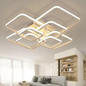 Plafoniere moderne a LED moderne in alluminio acrilico rettangolo Gleam per soggiorno camera da letto AC85-265V Lampada da soffitto bianca